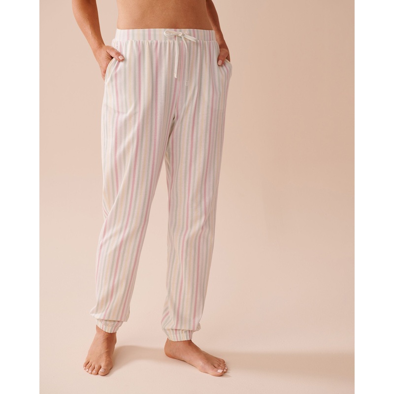 Multistripe Cotton Jogger Pajama Pants