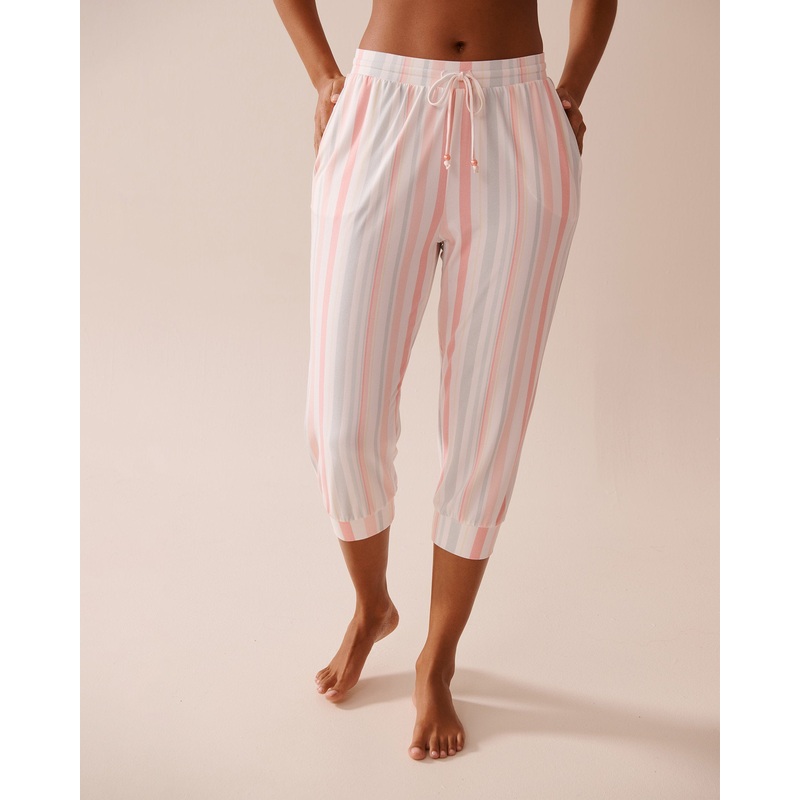 Multistripe Super Soft Pajama Capris