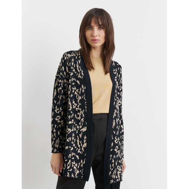 Open Long Cardigan In A Cotton Blend
