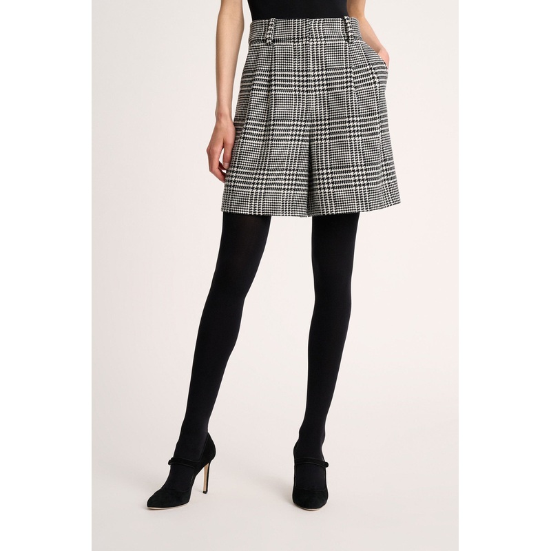 Otilia Houndstooth Bermuda Shorts