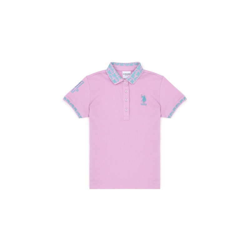 Pink Polo Shirt With Logo