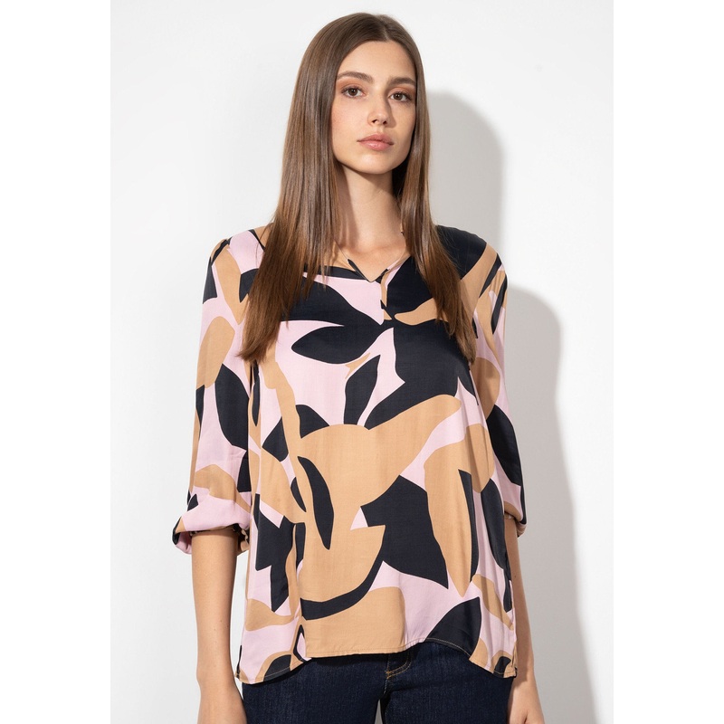 Satin Print Blouse