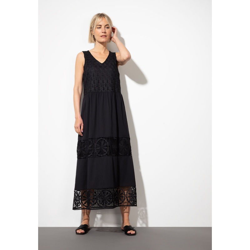Black Maxi Dress With Lace Details