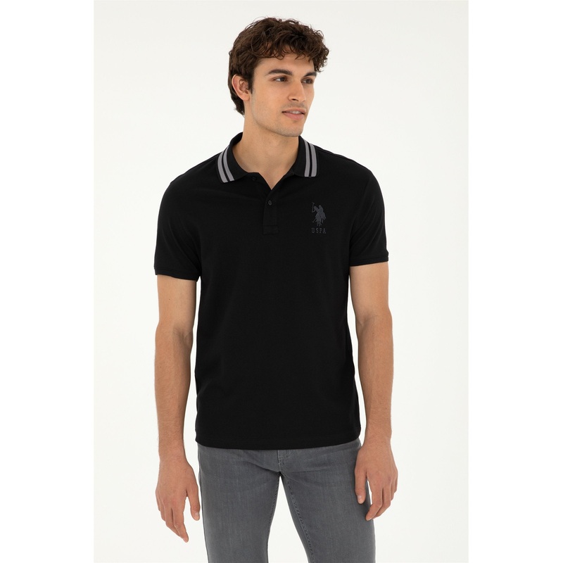 Black Polo Shirt With Logo
