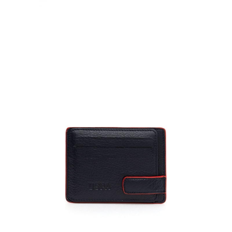 Blue Wallet With Red Lining