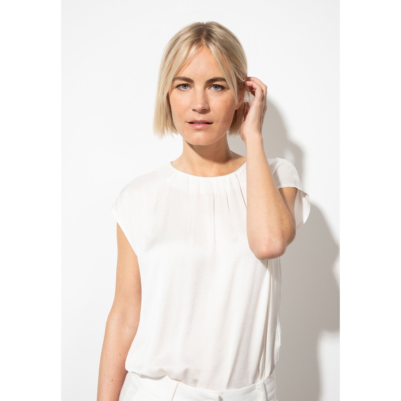 Ecru Satin Blouse