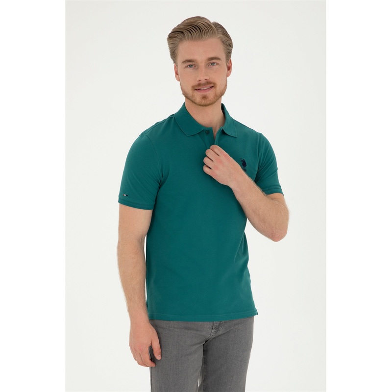 Green Polo Shirt With Logo