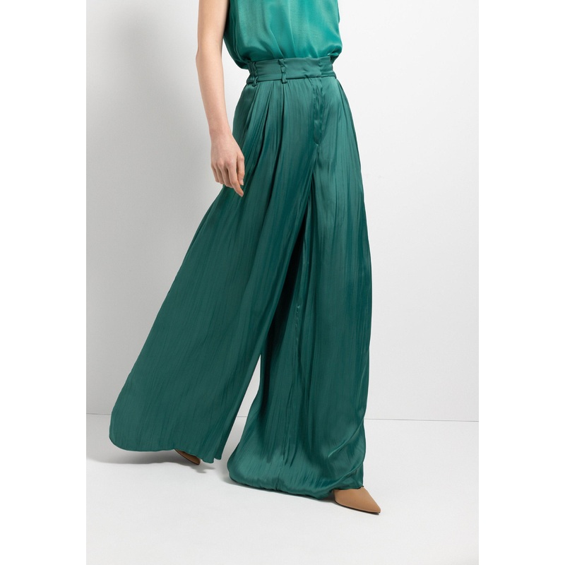 Green Satin Pants