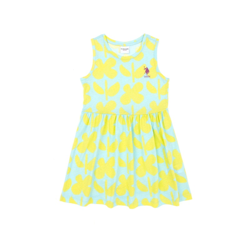 Multi-Color Short Dress With All Over Design