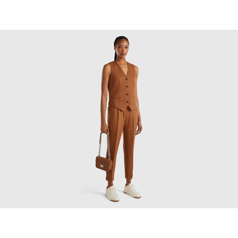 Regular Fit Pure Linen Trousers