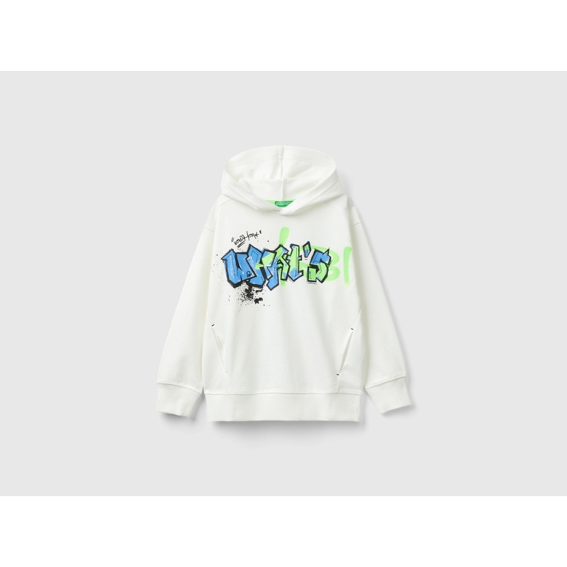 Sweatshirt With Graffiti Print