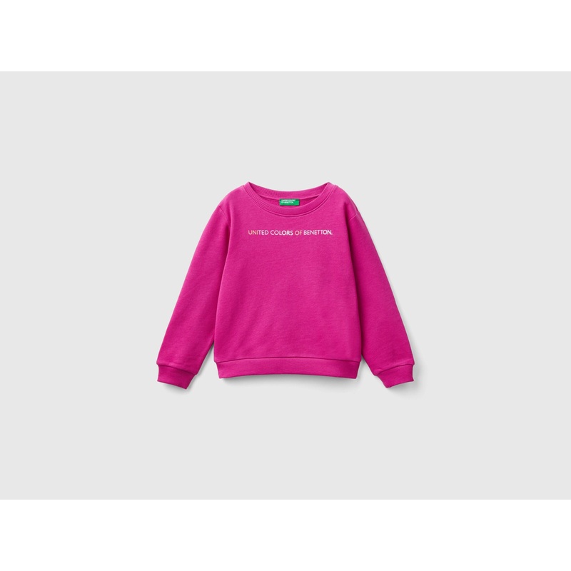 100% Organic Cotton Sweatshirt With Logo