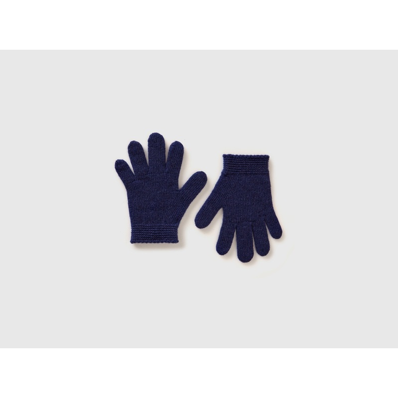 Gloves In Stretch Wool Blend