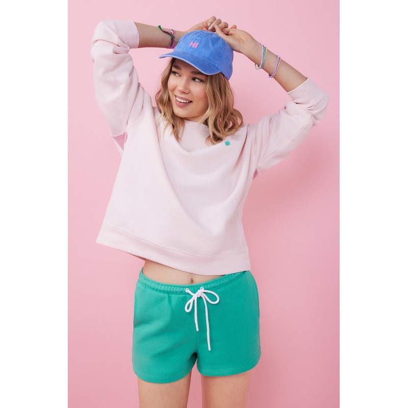 Logo Green Plush Shorts