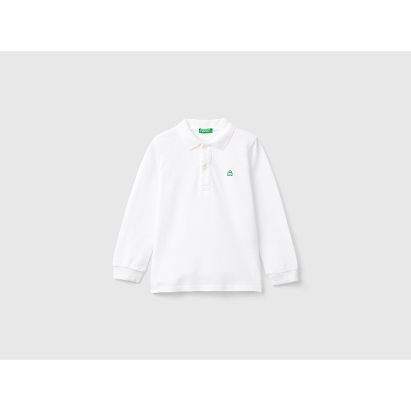 Long Sleeve Polo In Organic Cotton
