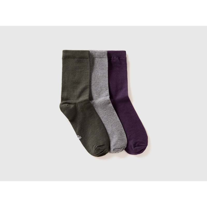 Long Sock Set In Stretch Organic Cotton Blend