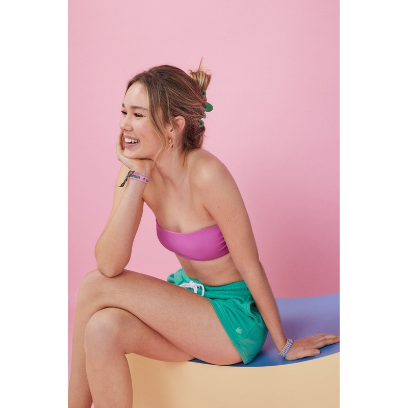 Pink Bandeau Bikini Top
