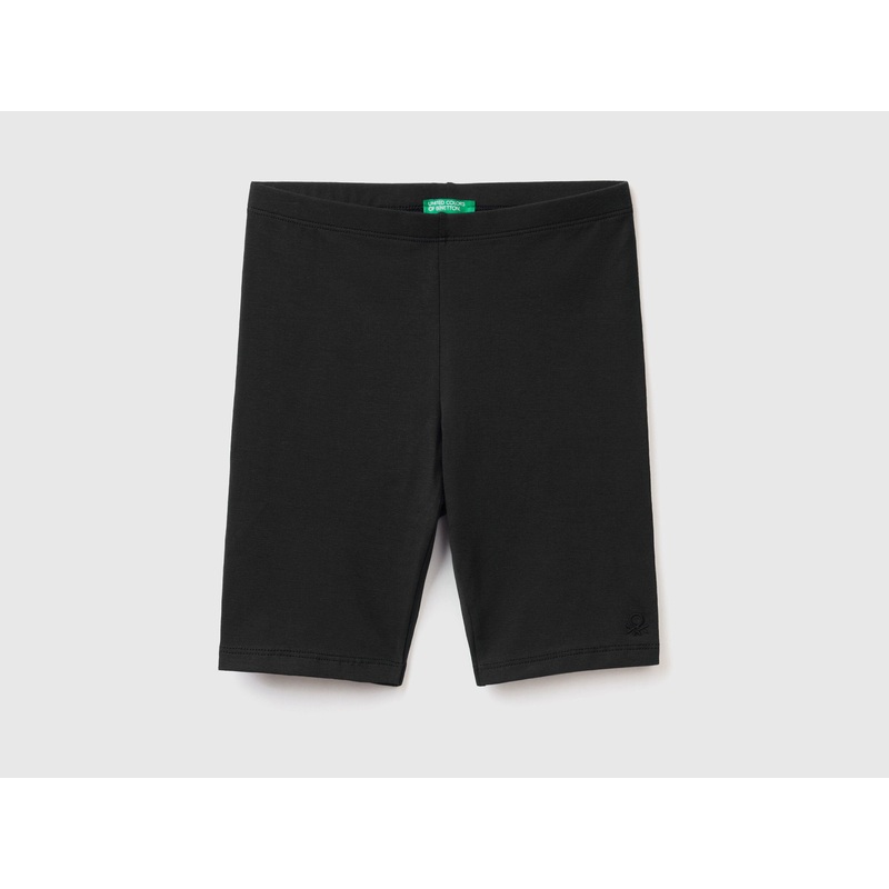 Short Leggings In Stretch Cotton