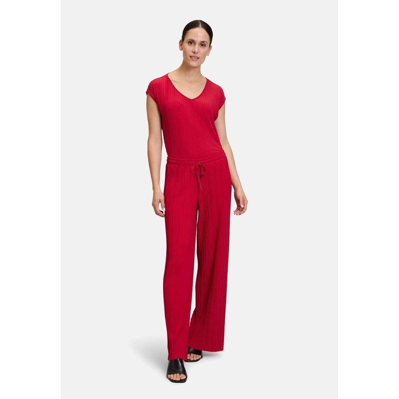 Stretch Pants With Pleated Blind