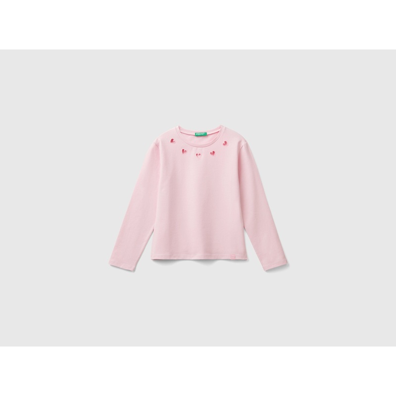 T-Shirt With Cut-Out Hearts