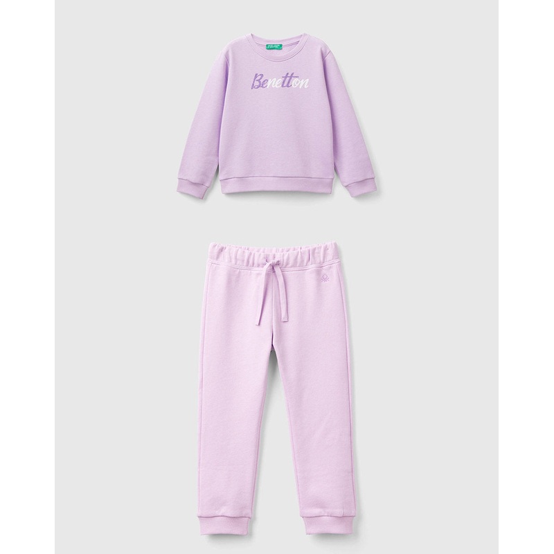100% Organic Cotton Sweatshirt With Logo Tracksuit
