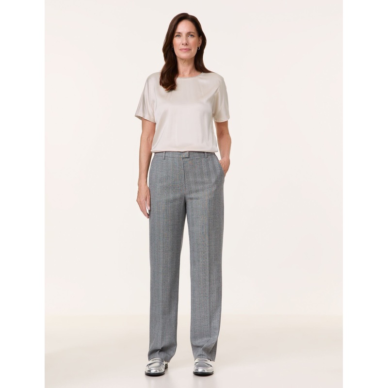 Elegant Fabric Trousers With Glencheck