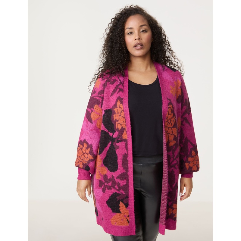 Long Cardigan With A Jacquard Pattern