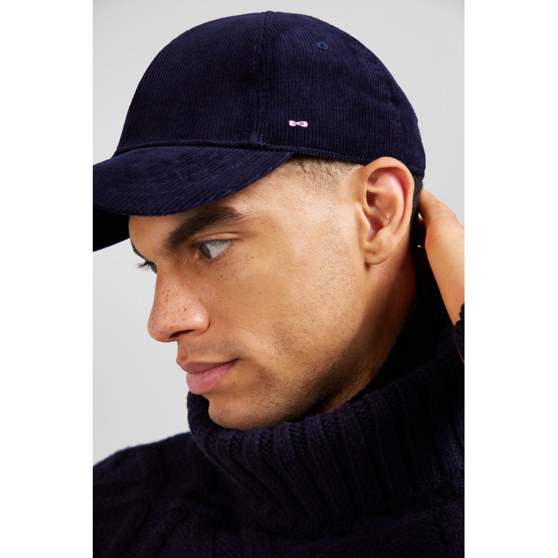 Navy Blue Corduroy Cap