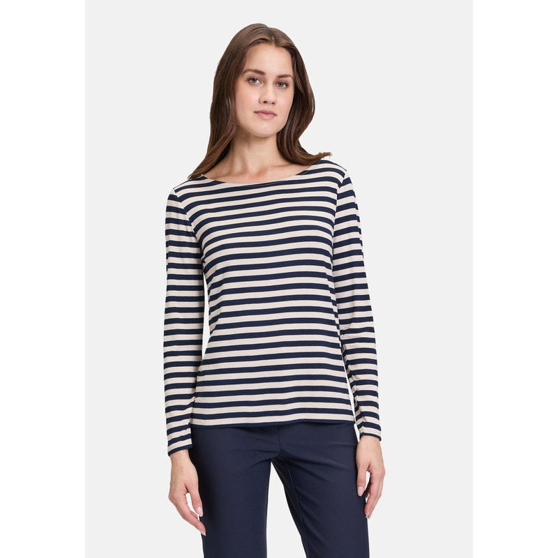 Striped T-Shirt With Boat Neck