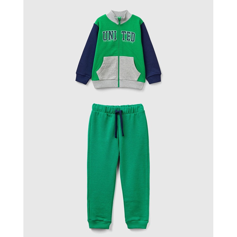 Sweatshirt In Organic Cotton With Zip Tracksuit