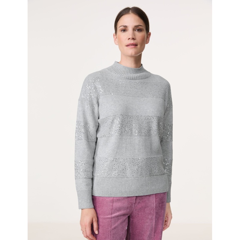 Turtleneck Jumper With Decorative Details