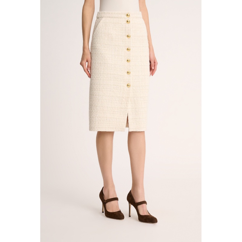 Fettuccia Skirt With Buttons