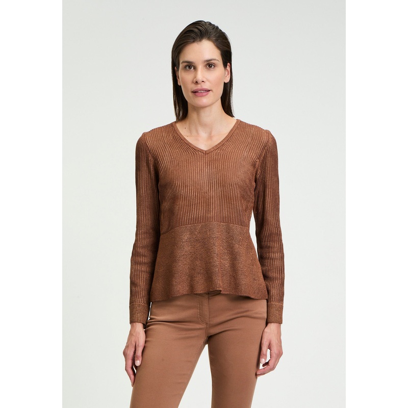 Fine Knit Sweater With Hole Pattern