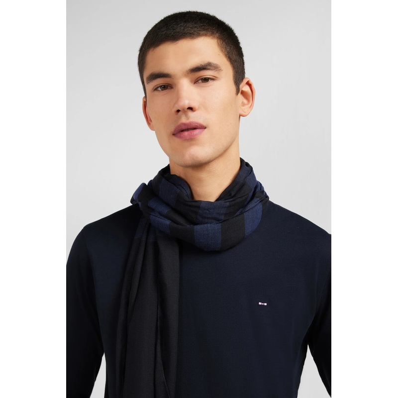Long Sleeved Black Cotton T-Shirt
