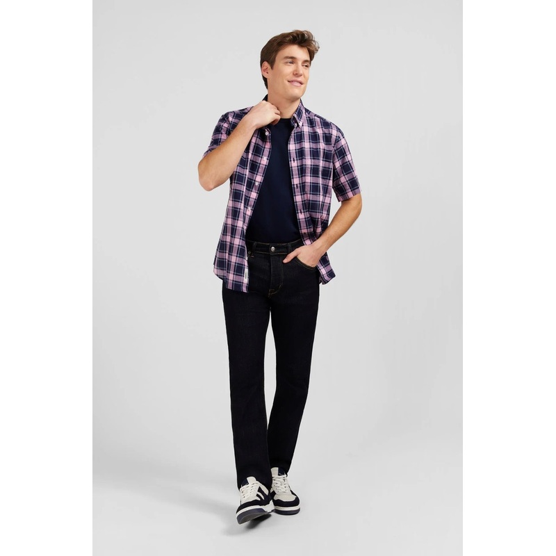 Navy Blue Jeans In Stretch Cotton