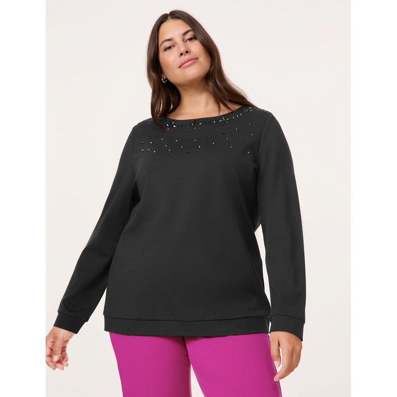 Soft Sweatshirt With Gemstones