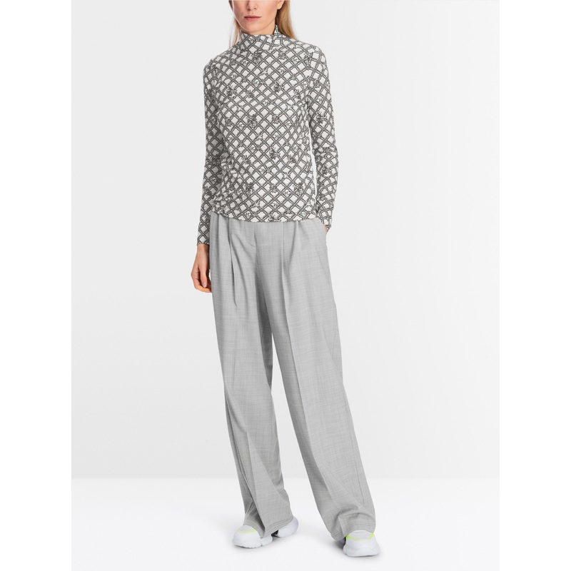 T-Shirt With Marc Cain Logo Chain Print