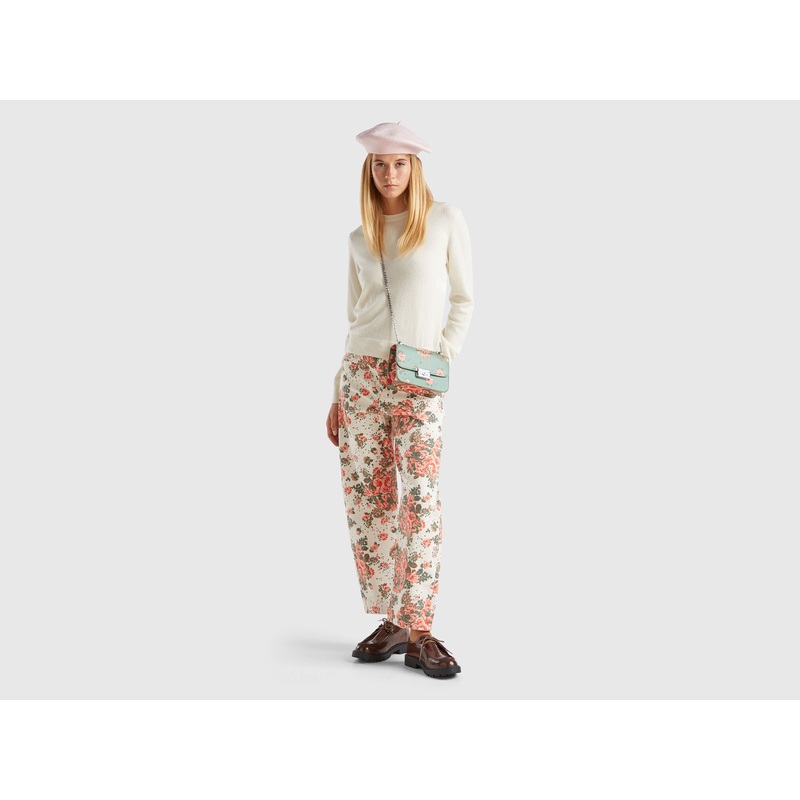 Balloon Fit Floral Jeans