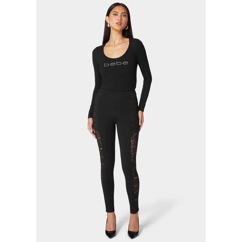 High Waist Lace Combo Insert Pdr Legging