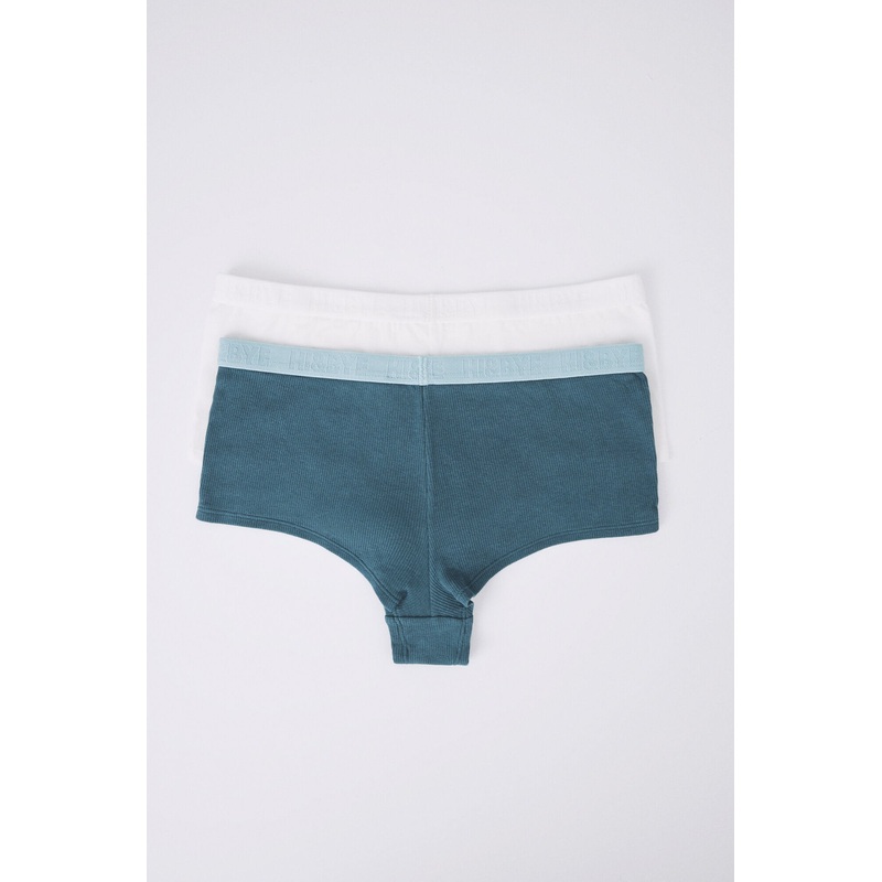 Pack Of 2 Pink And White Cotton Boxer Briefs