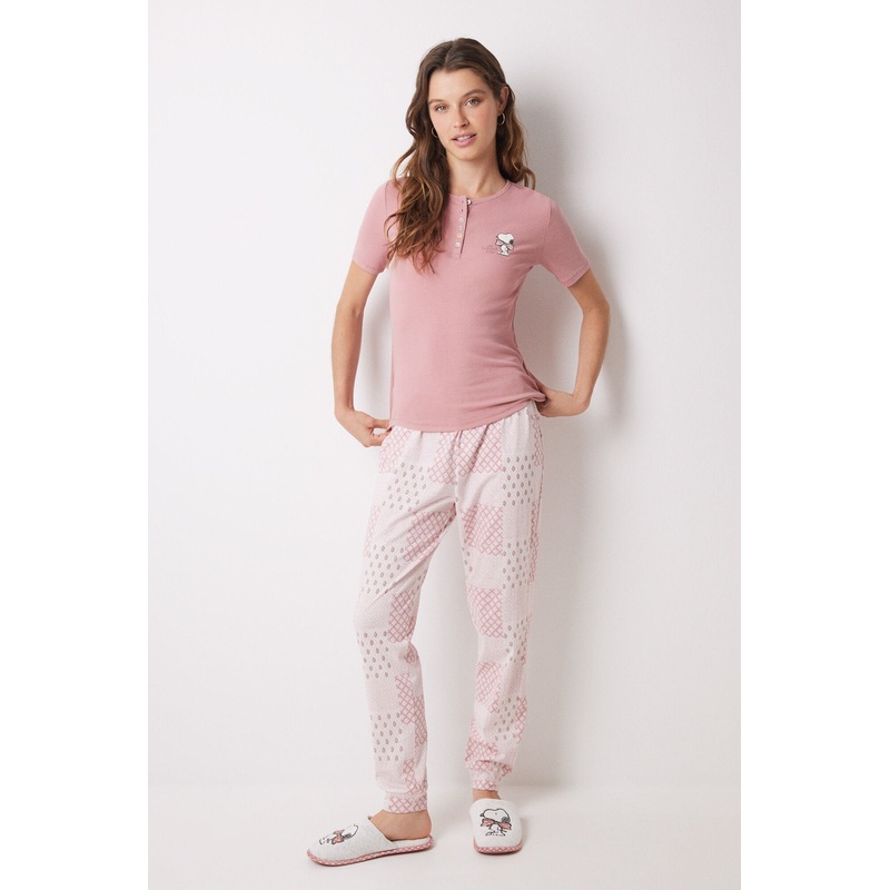 Pink Snoopy Cotton Pajamas