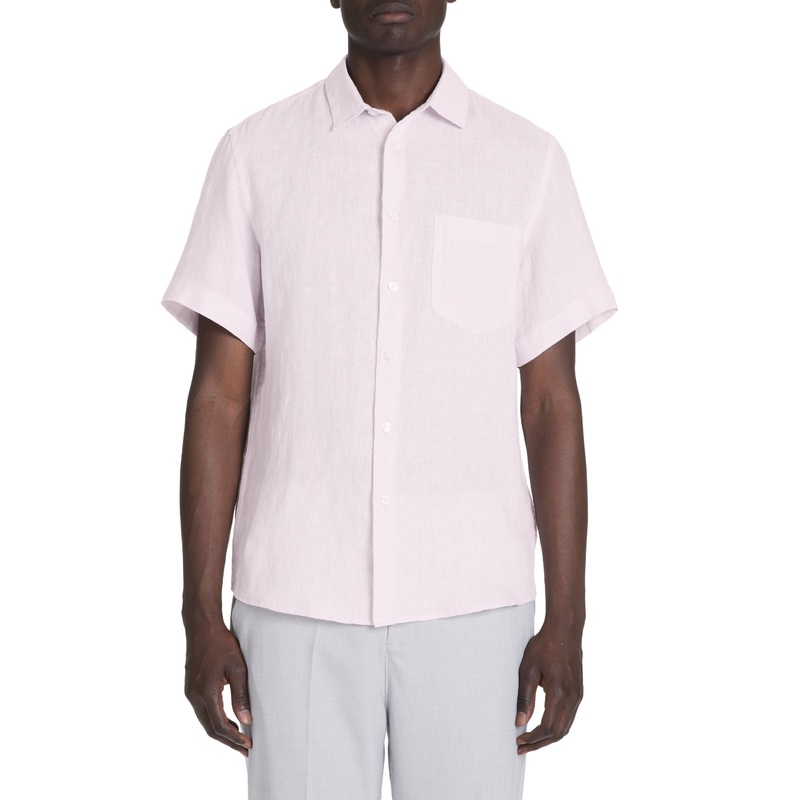 Regular 100% Linen Shirt - Pink