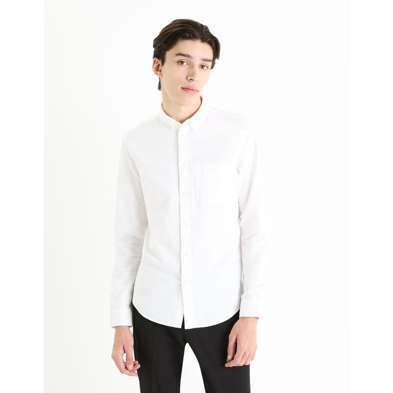 Regular Shirt In Oxford Cotton - White