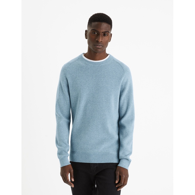 Round Neck Sweater - Light Blue