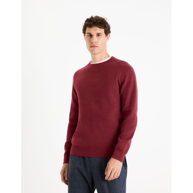 Round Neck Sweater - Red
