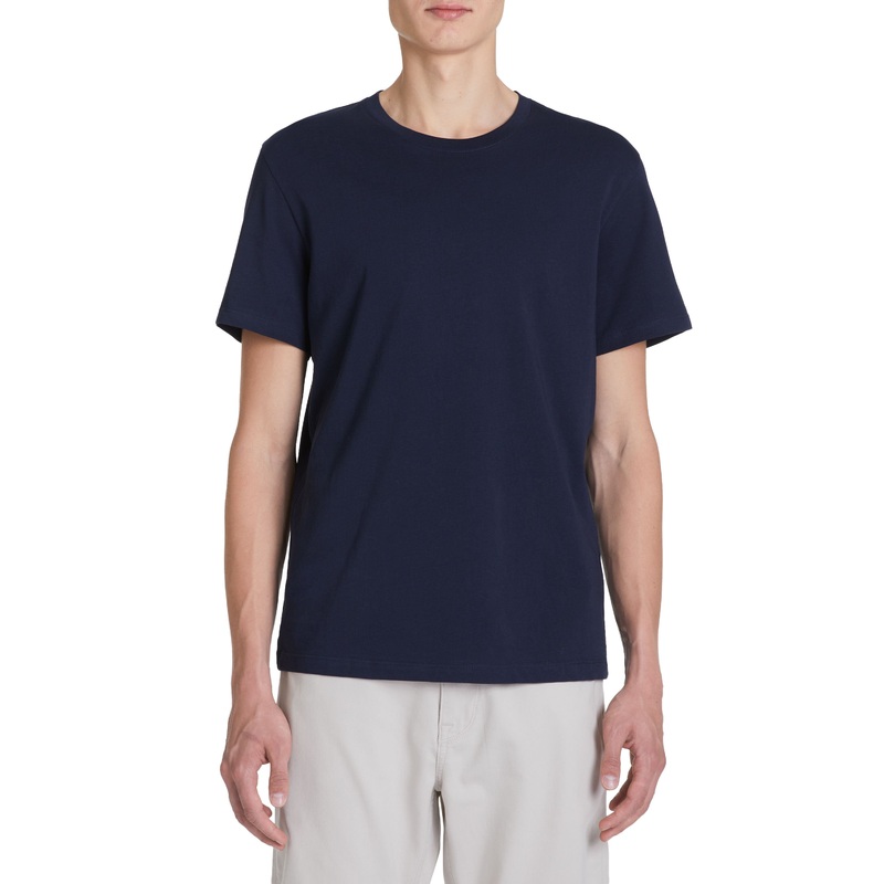100% Cotton Straight Crew Neck T-Shirt - Marine