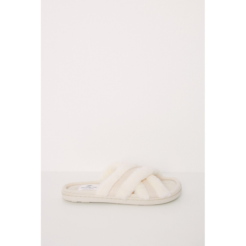 Beige Padded House Slippers