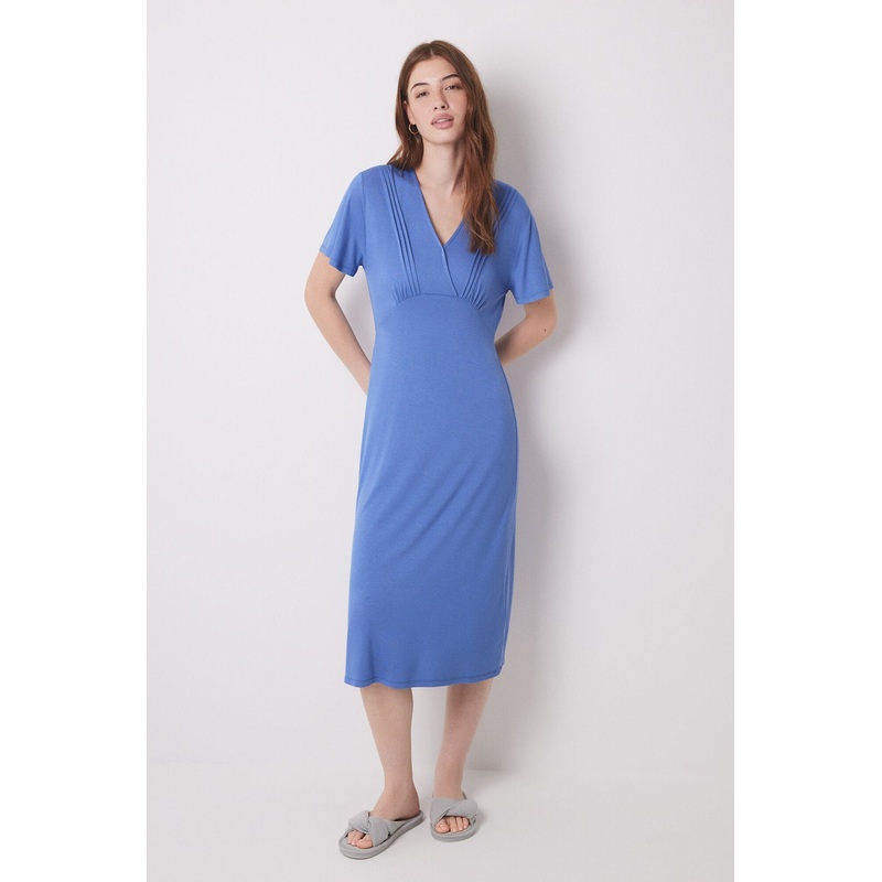 Blue Soft Touch Midi Dress