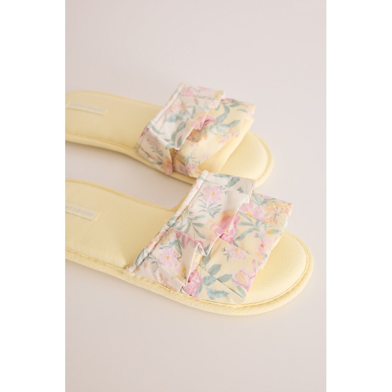 Floral Yellow Open Sneakers