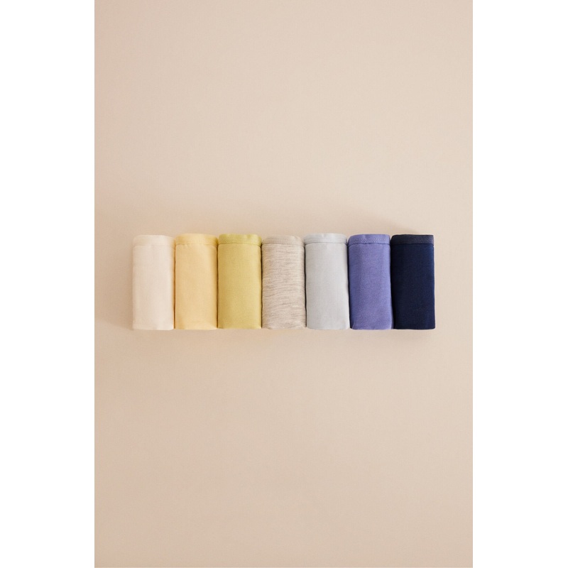 Pack Of 7 Wide Multi-Colored Cotton Panties